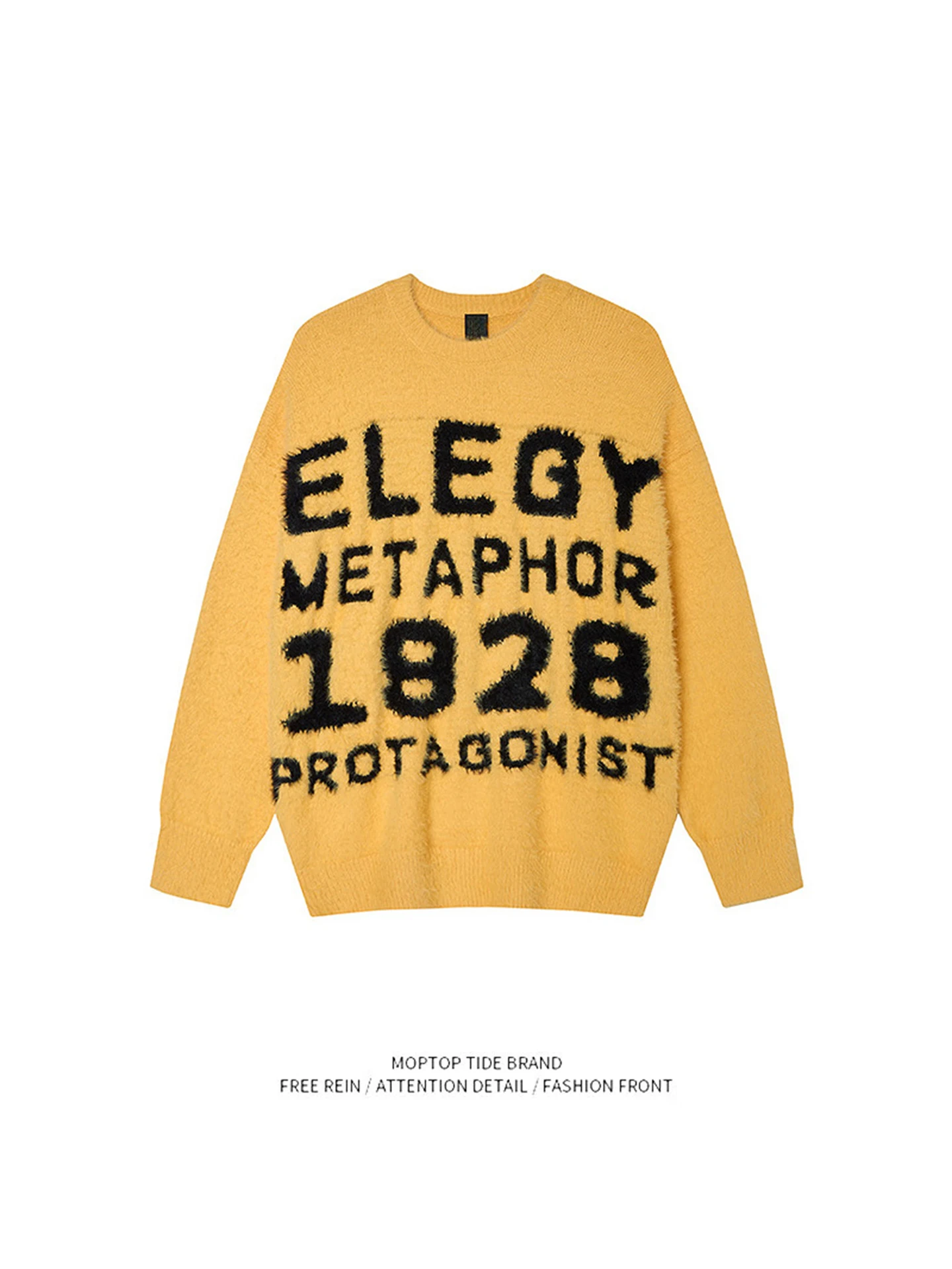 

WHXS Men's round Ne Knitted Sweater Winter Thi Camere Letter Embroidery Casual Soft Warm Faionable Chinese Trendy Sle