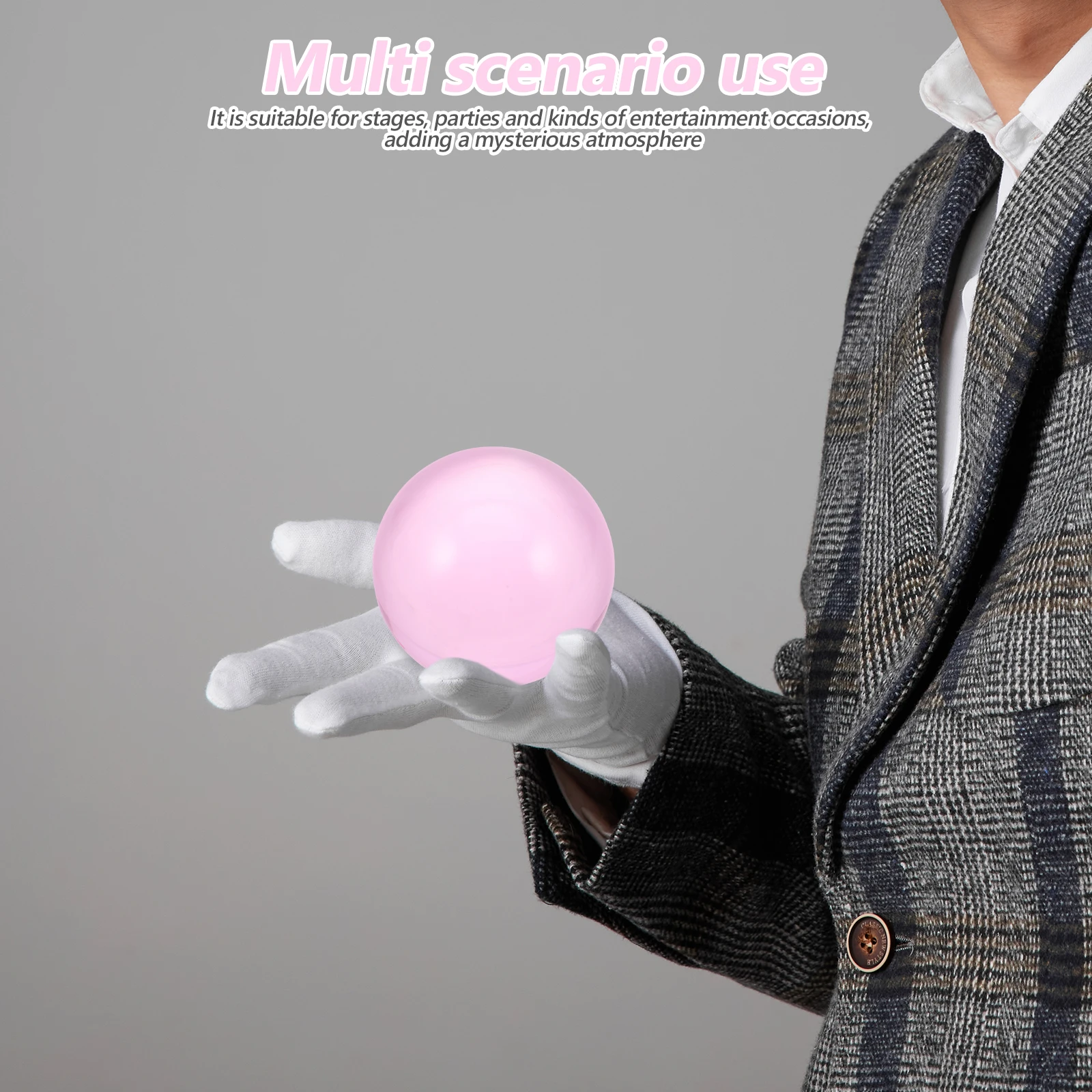 

Clear Resin Juggling Ball 3.14 Inch Transparent Performance Sphere for Circus Stage Show Adult Beginner Trick Prop Crystal