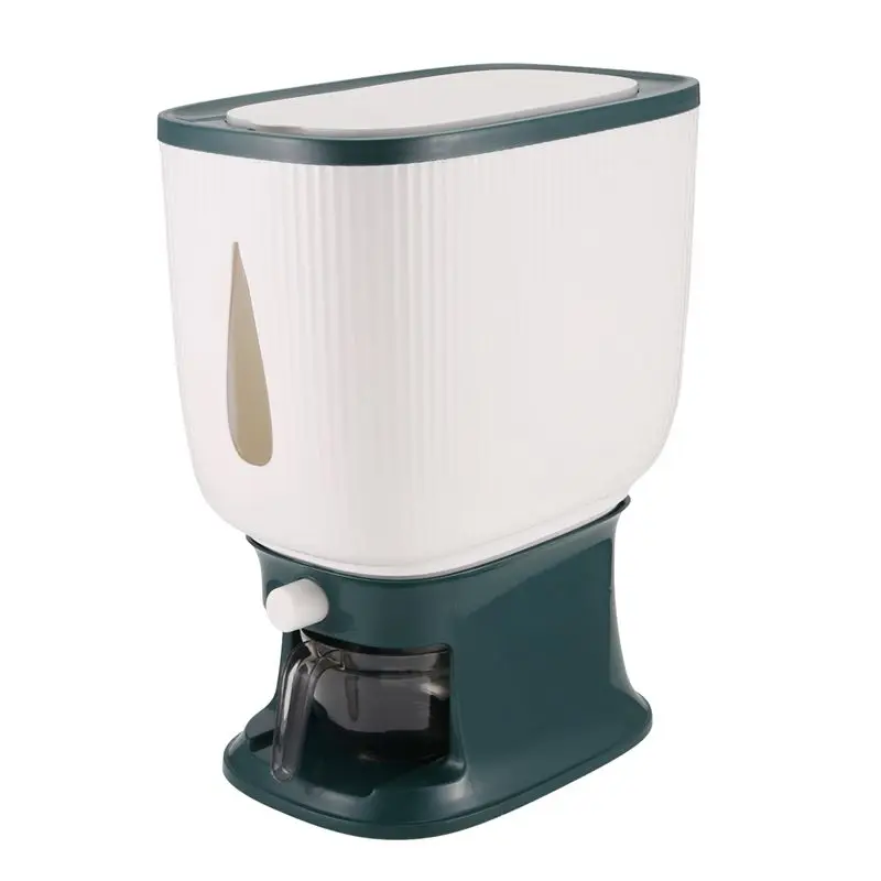 

HHTL 10Kg Automatic Rice Dispenser With Rinsing Cup Smart Rice Dispenser Rice Storage Rice Bucket Household Rice Box