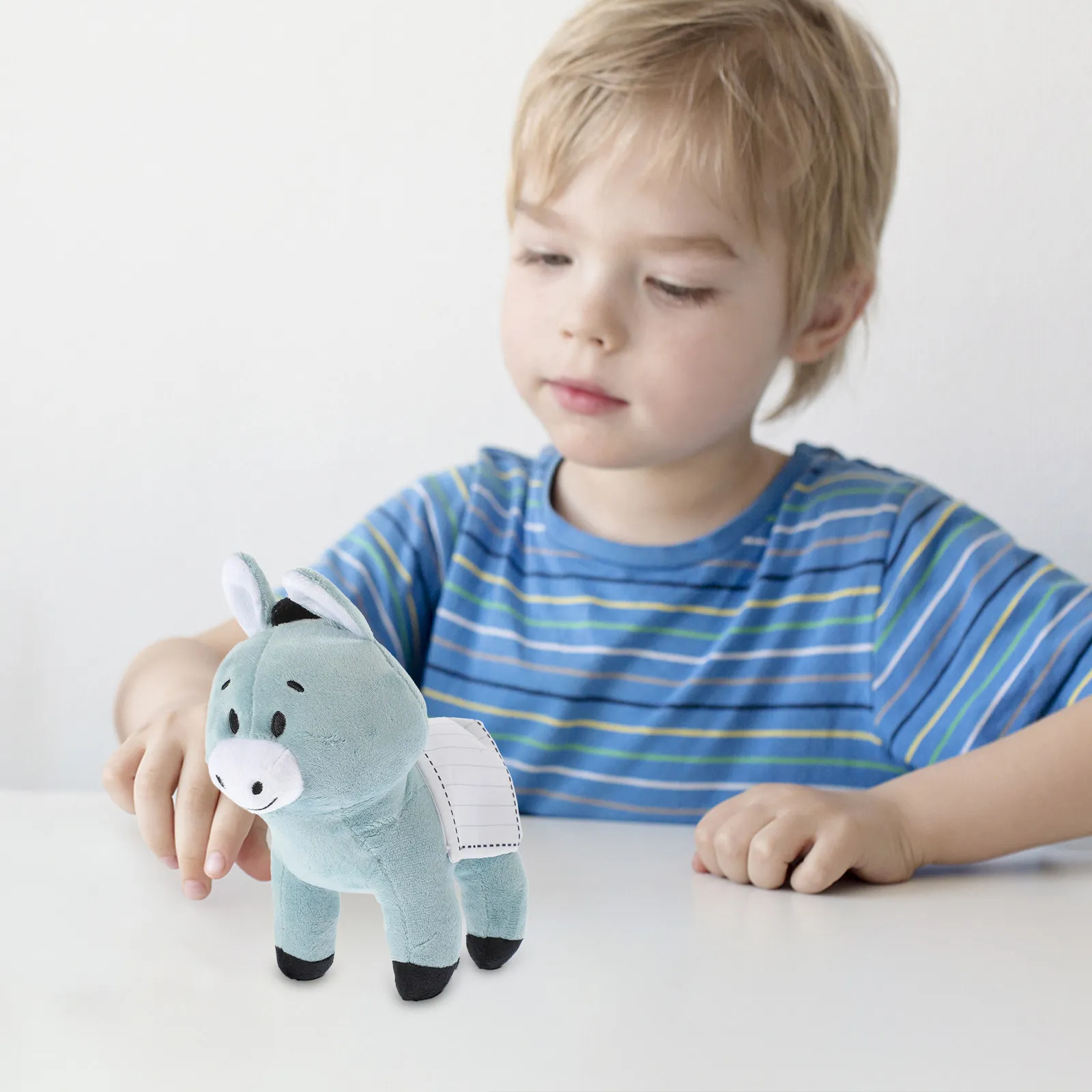 

Adorable Soft Stuffed Donkey Animal for Kids Encourages Imaginative Play Sensory Development Safe Non Shedding Bedroom Sofa Home