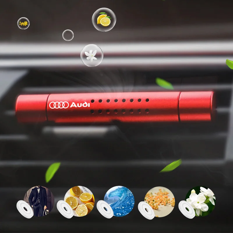 Car Aromatherapy Stick Fragrance Deodorant Fresh Clip For Audi Q5 Q4 A4 A6 A7 A5 A3 Q3 Q2 A1 A8 TT S1 S3 Q7 SQ5 SQ7 SQ3 S4 S5 S6