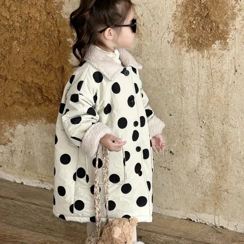 Girls' Velvet Coat Autumn/Winter New Collection Children's Long Coat Stylish Thick Winter Clothing
