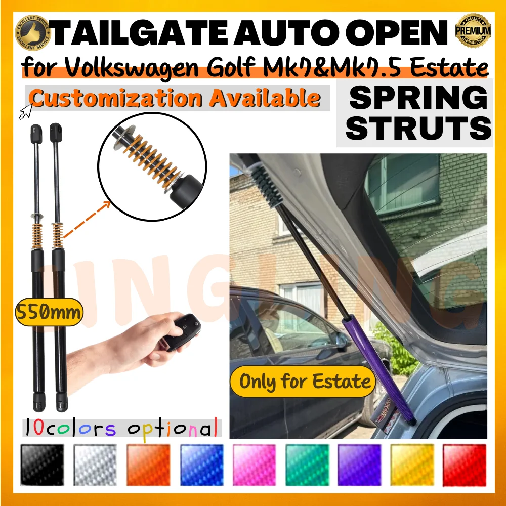

Qty(2) Trunk Struts with Spring for Volkswagen Golf Mk7&Mk7.5 Estate 2013-2021 550mm Rear Tailgate Gas Springs Lift Supports