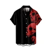 Skull Print Hawaiian Shirt for Men
