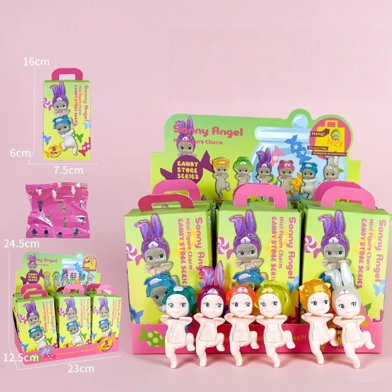 Hot 6pcs Candy House Series Sonny Angel Blind Box Full Set Anime Cute Room Decoration Desktop Ornament Bag Keychain Gift New