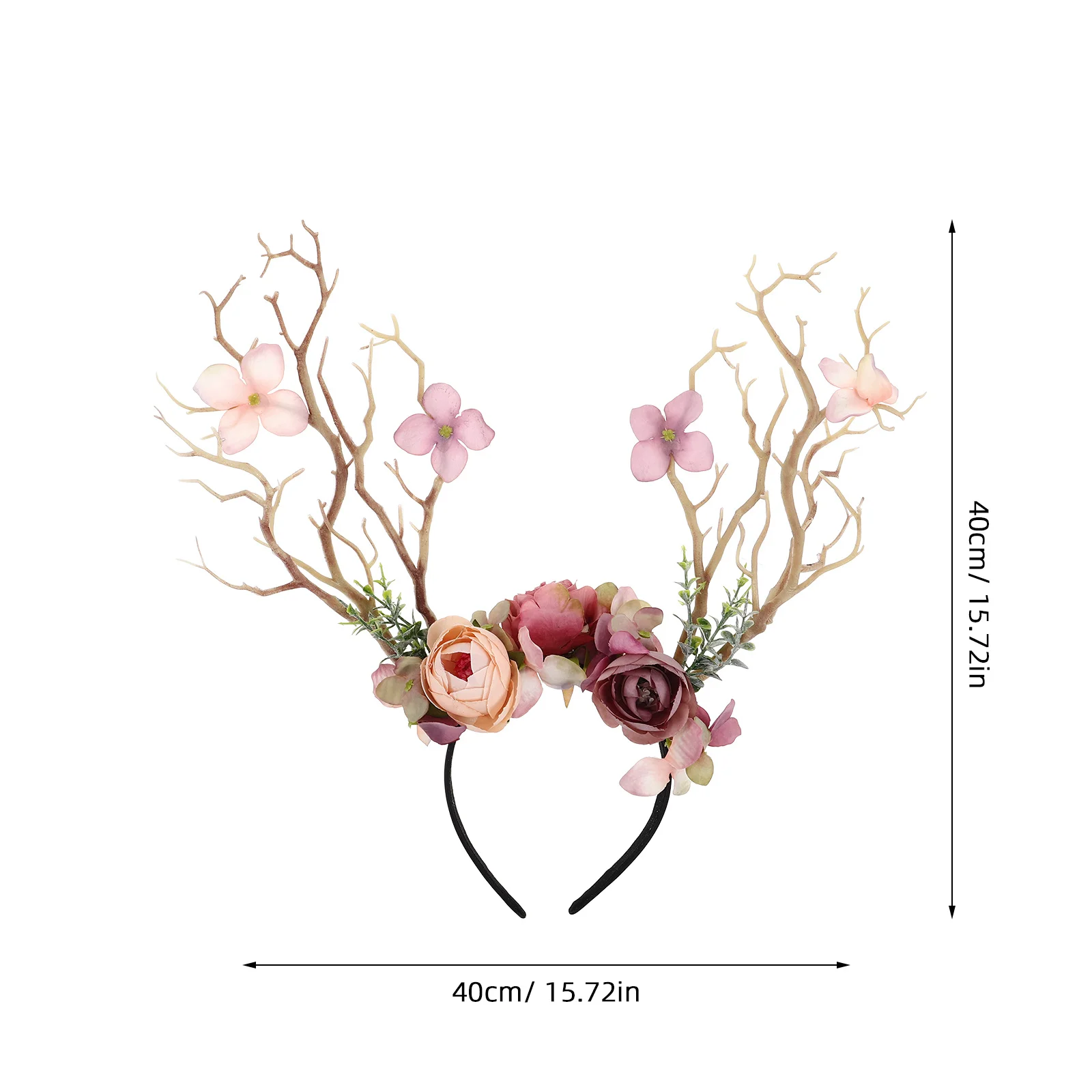 Creatieve boomtak elanden haarband kerst hoofddeksels feestelijke feestaccessoire kerst haar hoepel vakantiedecoratie