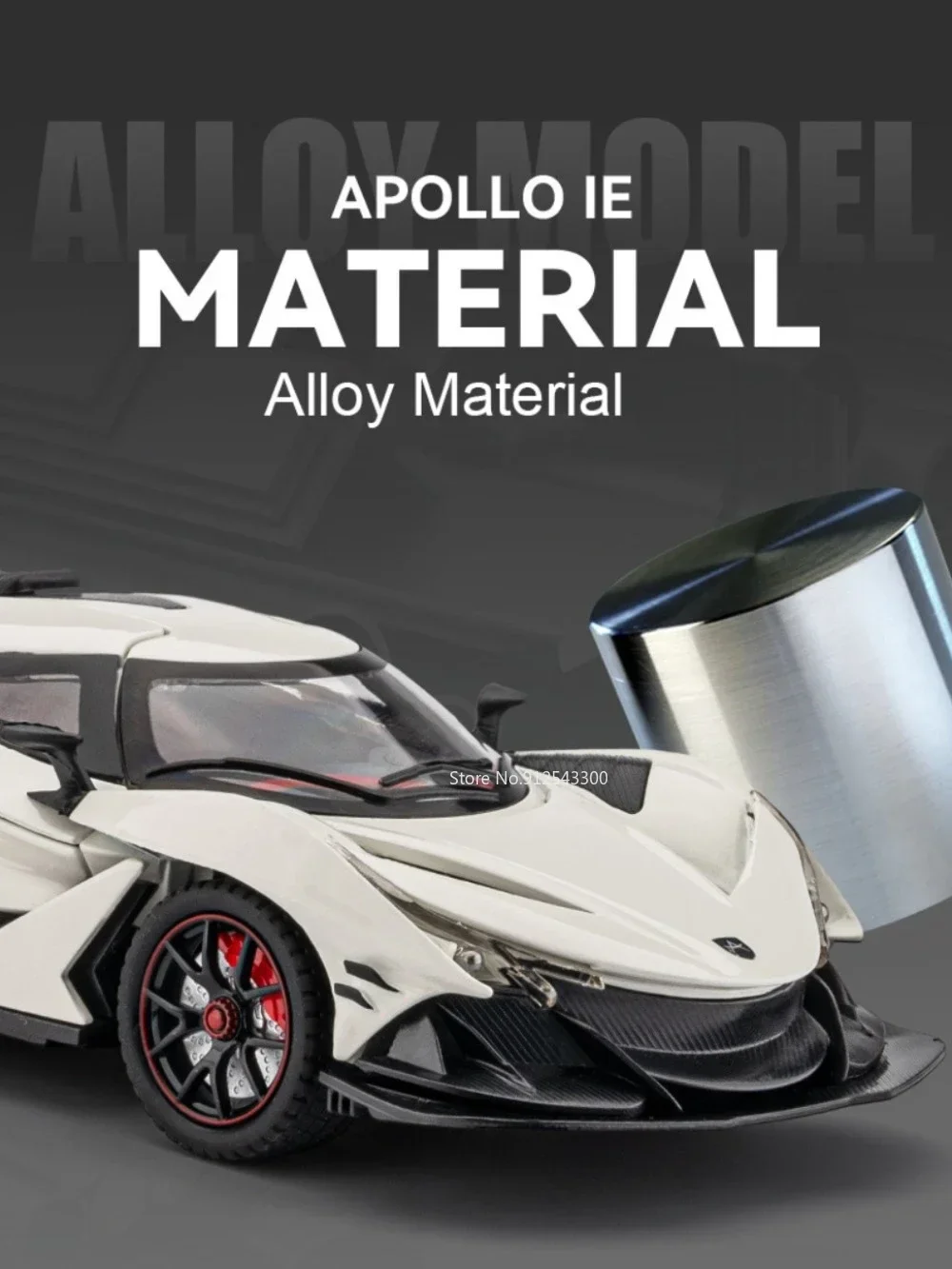 Modelo de coche de juguete Apollo Intensa, escala 1:24, aleación fundida a presión, luz de sonido, modelos en miniatura, juguetes para regalos de cumpleaños