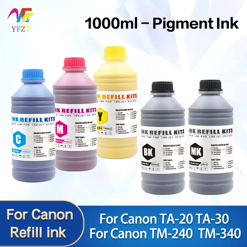 

1000ml / Bottle PFI-030 PFI030 Pigment Ink For Canon TA-20 TA-30 TM-240 TM- 340 Printer Refill Ink