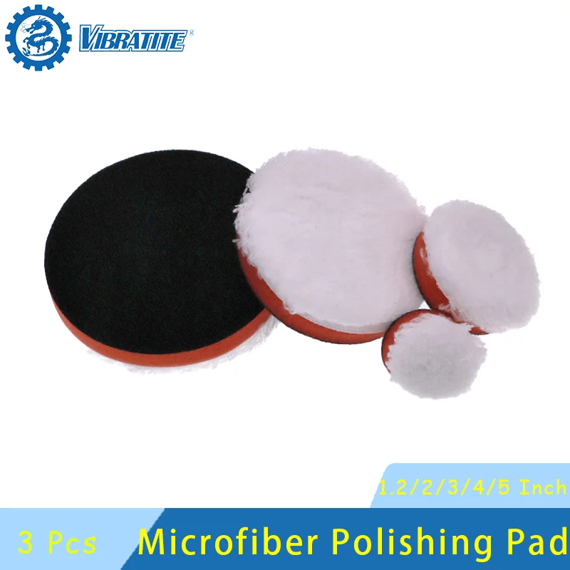 Mikrofaser-Polierpads 1,2/2/3/4/5 Zoll 3 Stück für Autowachs-Polieren Weiche Detailing-Schaumstoffpolierpads Autolackpflege