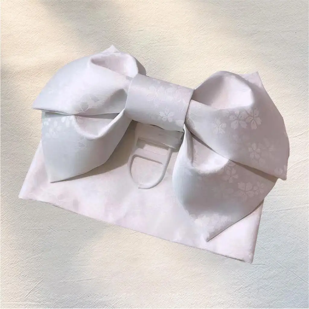 كيمونو أوبي التقليدي للسيدات عتيق بفيونكة يوكاتا مربوطة مسبقًا وحزام خصر عريض #2