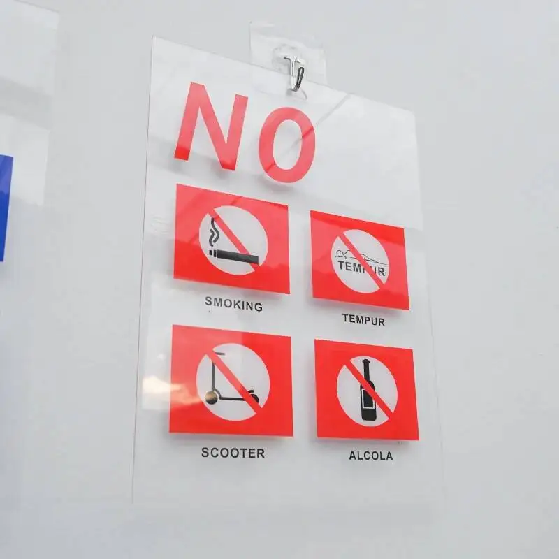 1PCS No Smoking Wall Sign - Shatterproof Acrylic Signage for Public Spaces, Shops & Residences