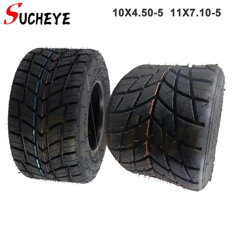 

5''Racing Go Kart Buggy ATV Quad Bike Tires Front Rear 10X4.50-5 11x7.10-5 Trike