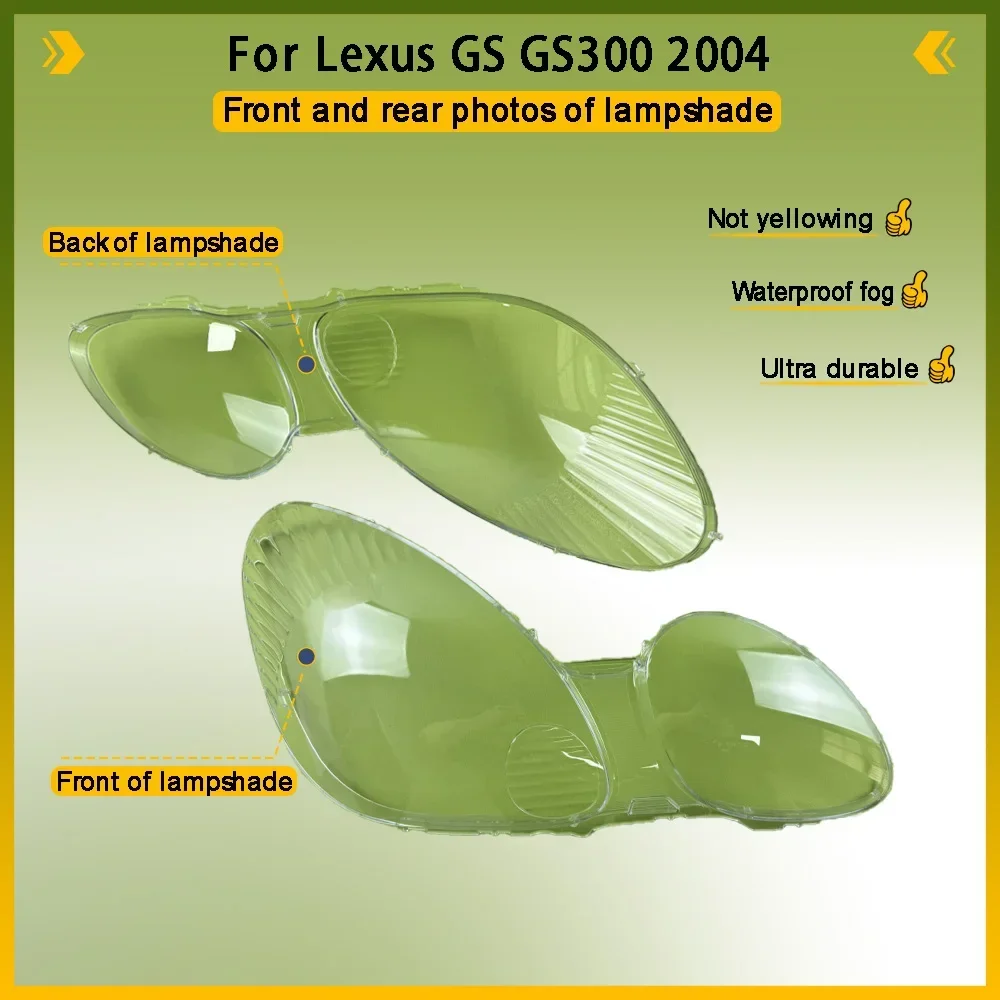 For Lexus GS GS300 2004 Car Front Headlight Shell Transparent Lampshdade Plexiglass Headlamp Cover Replace Original Shade Lens