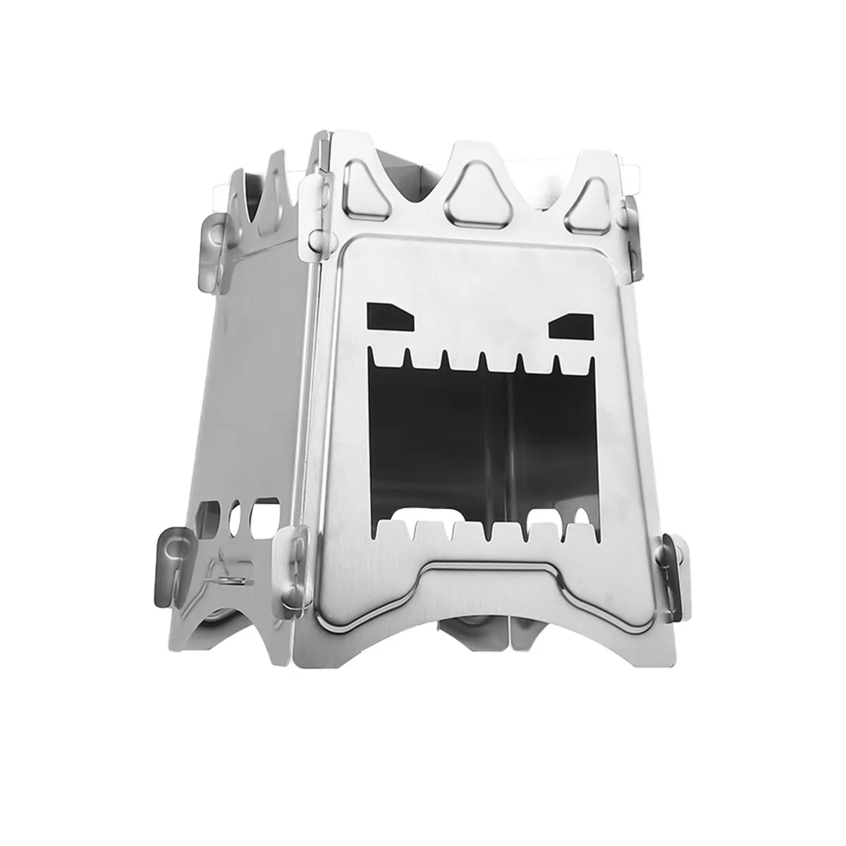 

1Pcs Outdoor Portable Stainless Steel Stove Firewood Burner Durable Lightweight Camping Stove Barbecue Grill Wood Twigs Branches