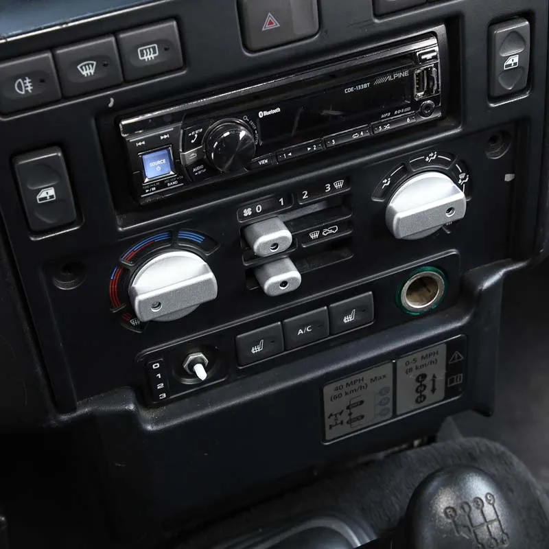 

For Land Rover Defender 90 110 2004-18 Aluminum Alloy Car Central Control Air Conditioning Adjustment Knob Cover Car Accessories