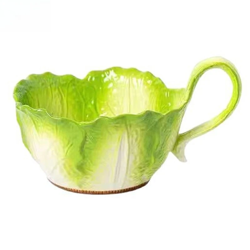 الملفوف وعاء سيراميك الإبداعية مقبض الفاكهة طبق للسلطة وعاء الحساء الحلوى وجبة خفيفة السلطانيات المعكرونة الأطباق المطبخ الجزيئي أدوات المائدة #6