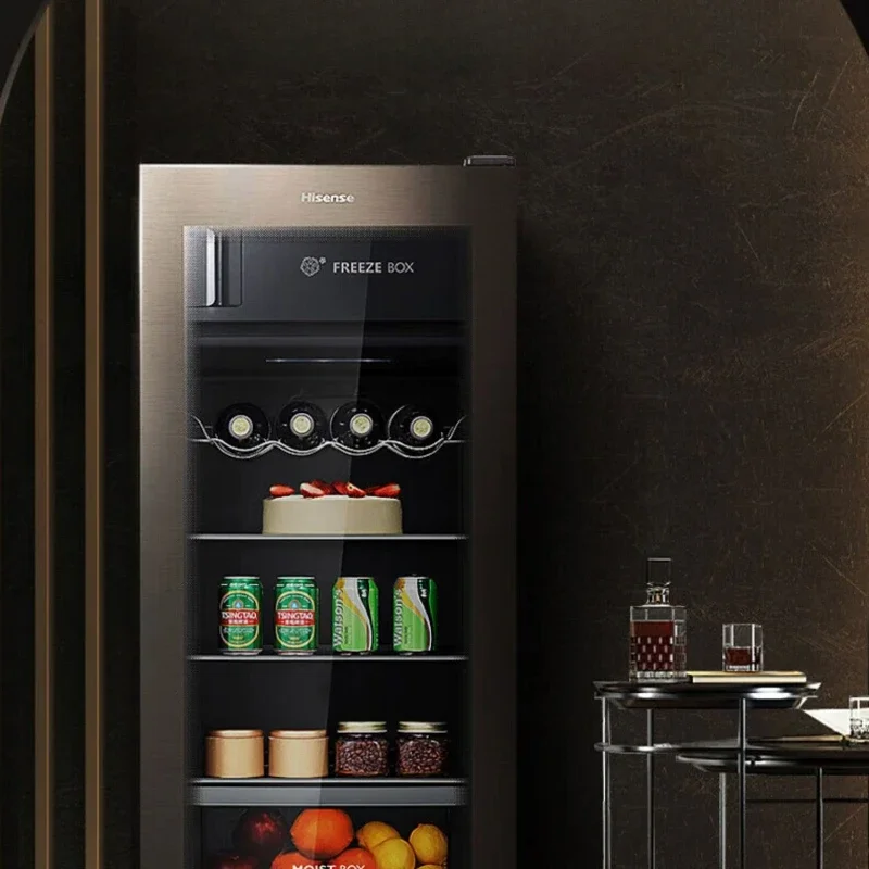 Living Room Refrigerated  Ice Bar Household Small Cabinet Wine Cabinet T ea Cabinet Commercial Glass Door Office Use