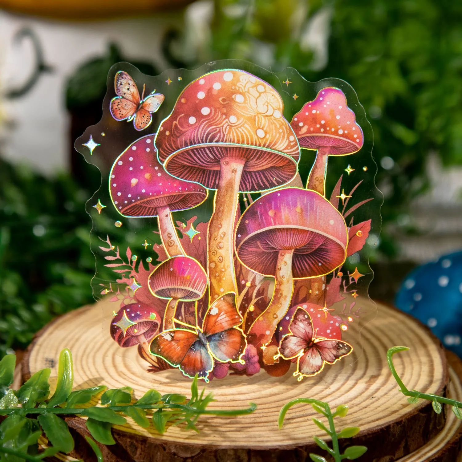 10 Pcs/pack Mushroom Theme Decorative Sticker Vintage Collage Scrapbooking Label Diary Album Journal Planner