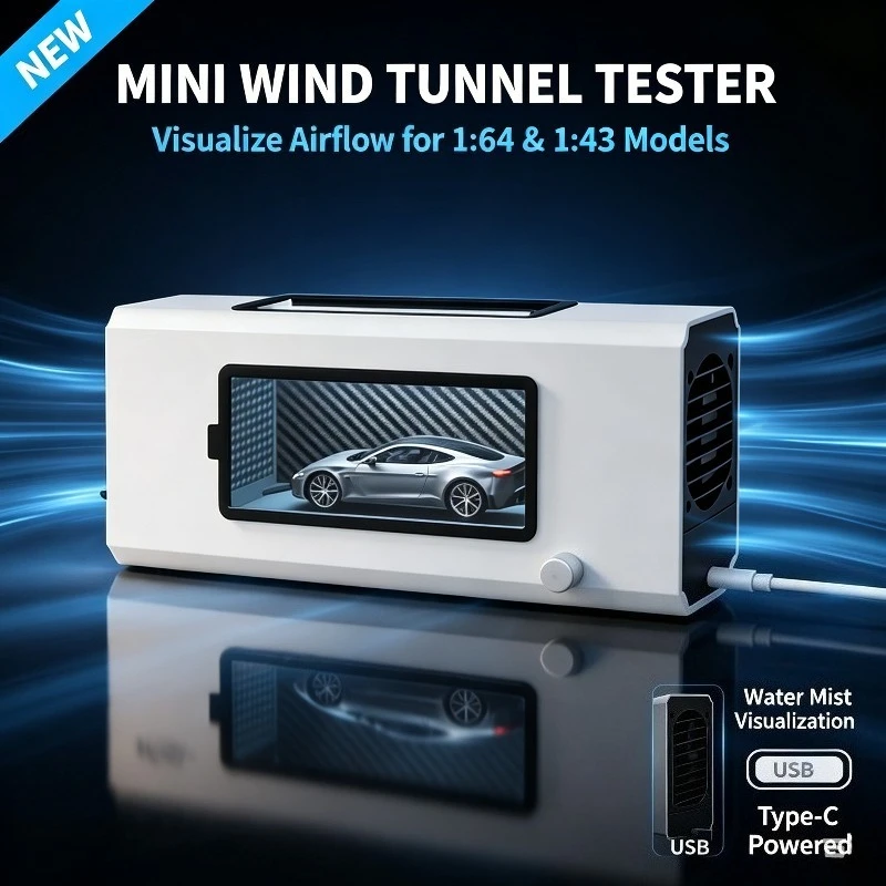 Mini Wind Tunnel Science Education Toy Desktop Flow Visualization Testing Experiment Toys for Car Model STEM Teaching Accessory