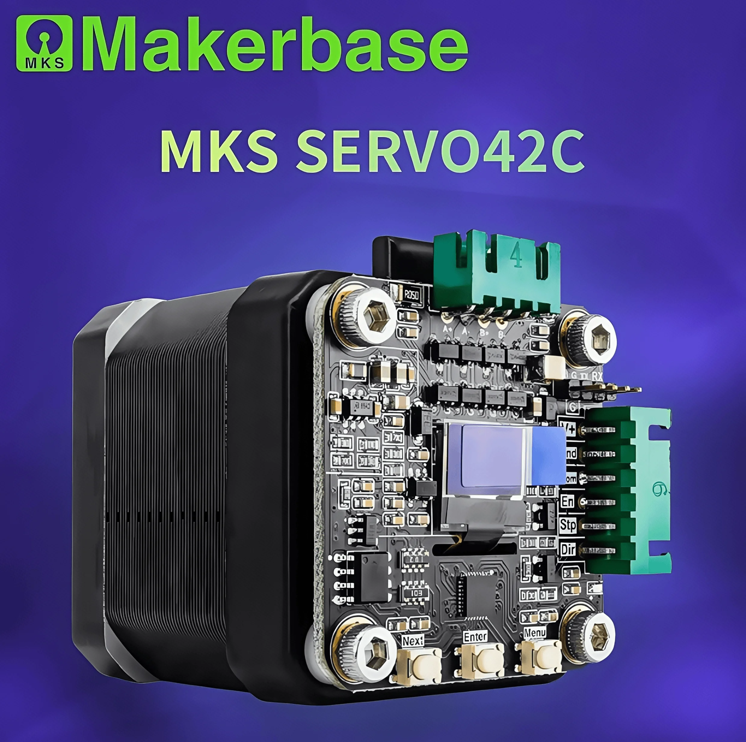 

Makebase MKS SERVO42C 42 Драйвер шагового двигателя с замкнутым контуром, ультра тихий