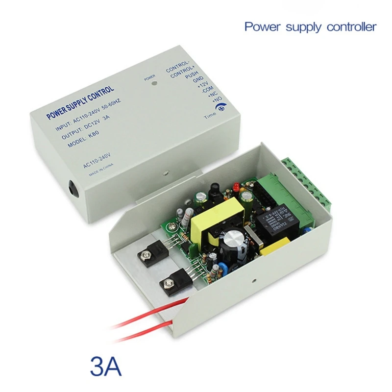 K80 Power Supply Controller 110-240V um 12V 3A Fit für Video Türklingel Elektrische streik Schloss Bolzen Lock Magnetischen Schloss