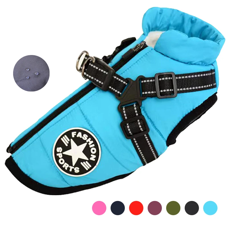

Waterproof Dog Jacket for Small Large Dogs Winter Warm Pet Clothes Chihuahua Coat French Bulldog Yorkie Pug Costume Puppy Vest