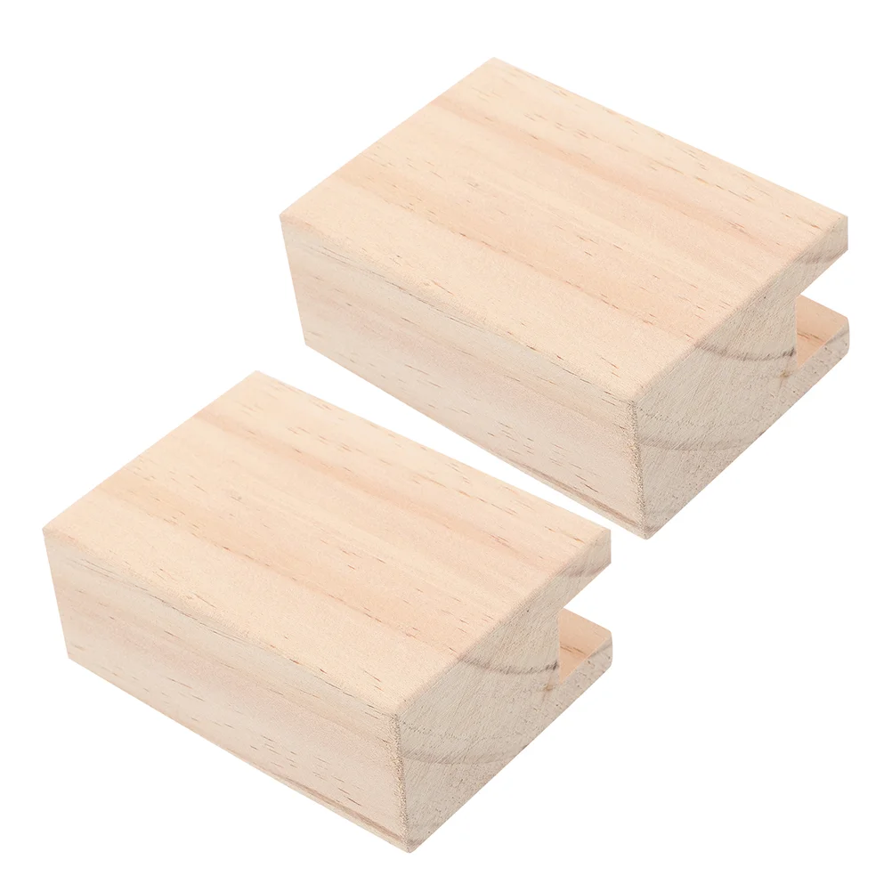 2 Pcs Mattress Raiser Mattresses Couch Riser Furniture Risers Wooden Bed Desk Blocks Chair Table for Legs