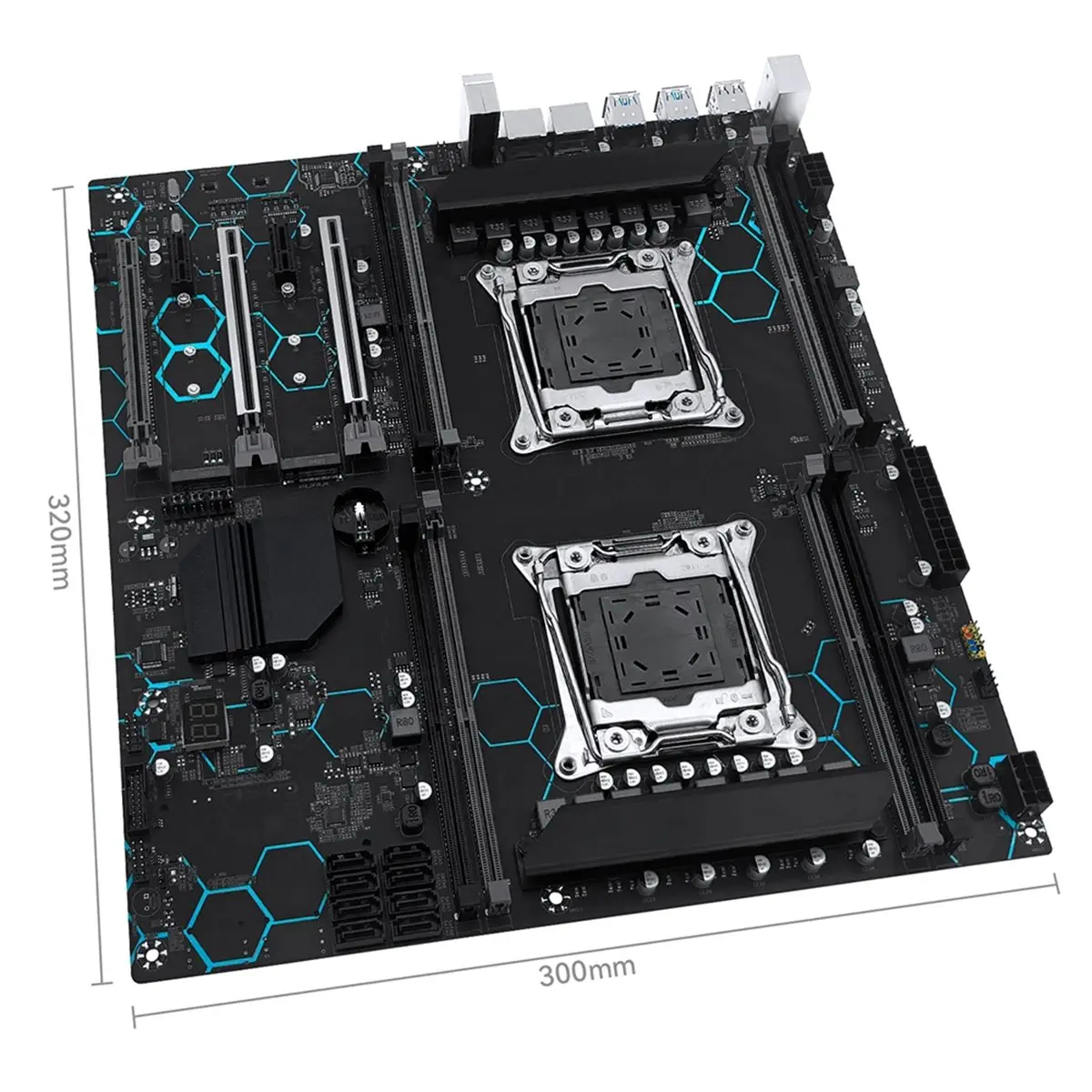 A49T MACHINIST X99 MD8 Motherboard Dual CPU E-ATX Support Xeon LGA 2011-3 Processor 8 DDR4 Slot USB3.0 SATA3 NVME M.2