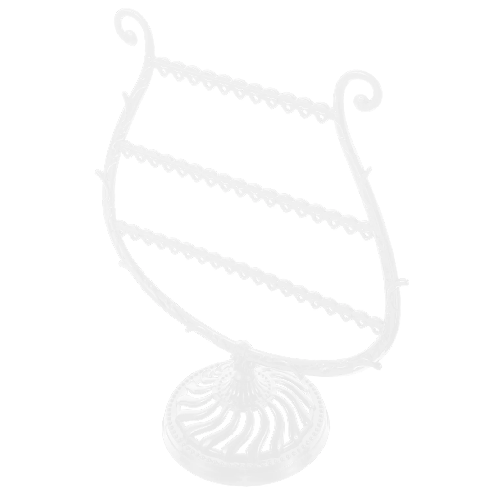 

Jewelry Display Stand Earring Storage Tower Necklace Organizer White Large Capacity Portable Bracelet Holder Dangle Rack