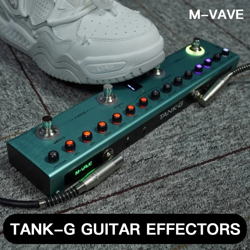 

M-vave Tank-G guitar Multi Effects Pedal 36 Presets 9 Preamp Slot 3-Band EQ 8 IR Cab Slot3 Modulation/Delay/Reverb Effect