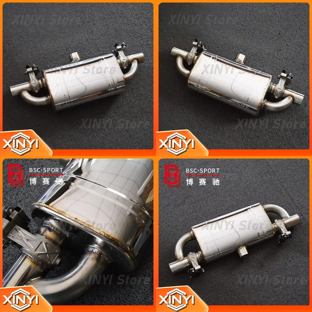 Electronic Exhaust Valve Drum for Automobiles Double Out One In Two Out T Drum Electric Remote Control Variable Exhaust