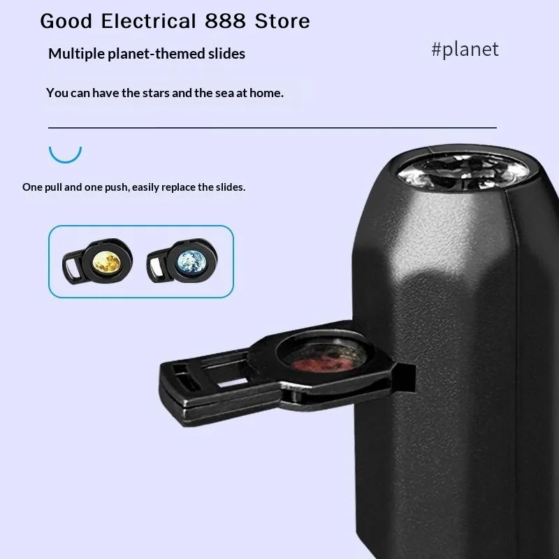 【G】USB Starry Sky Projector Lamp 360° Rotatable Flexible Hose Planet Galaxy Projection Light With 3/6/10 Pcs Film Slides Bedroom