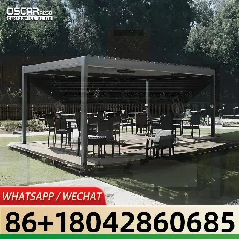 Shade & Ventilate Modern & Stylish Louvered & Slatted For Backyard Patio Balcony 3m X 6m Waterproof Louver Roof System Kits for