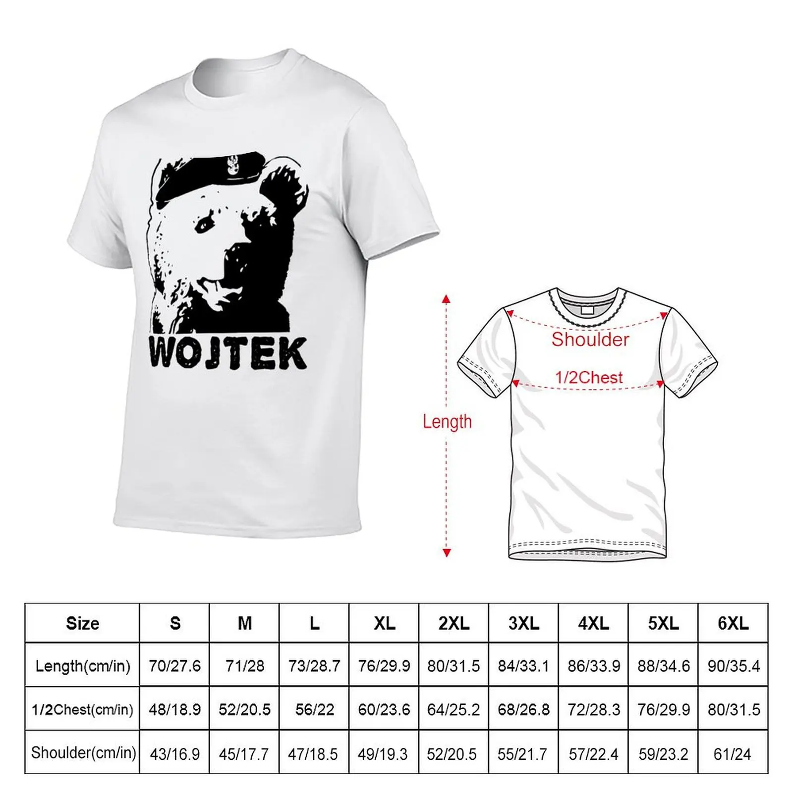 تي شيرت Wojtek the Bear Corporal Wojtek تي شيرت مطبوع شخصي تي شيرت للرجال تي شيرت
