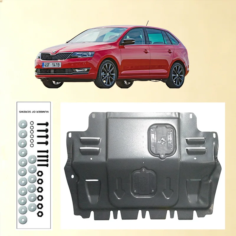 Car Under Engine Guard Mudguard Board Splash Shield Mud Fender Plate Panel For Skoda Rapid 2013-2022 1.4L 1.5L 1.6L