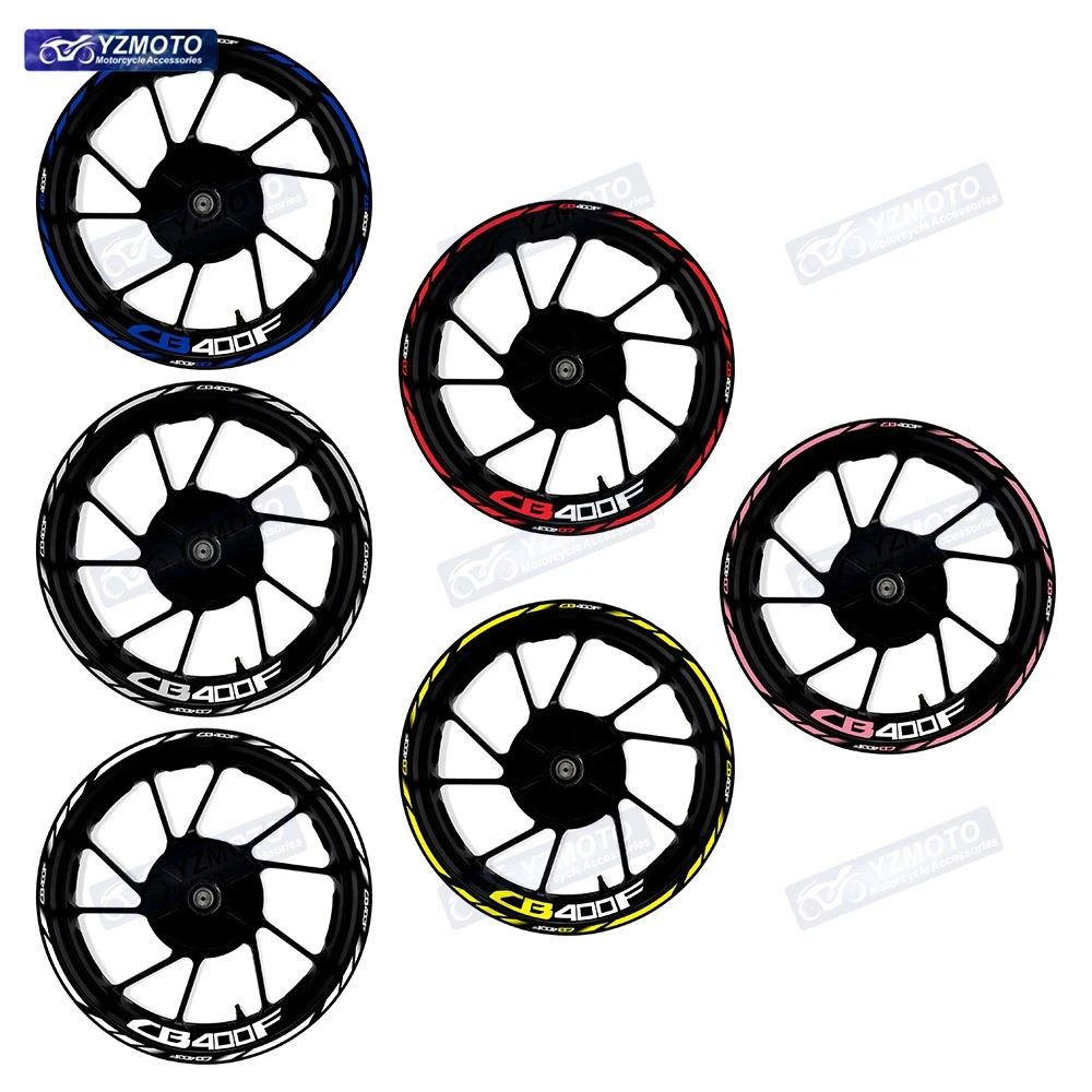 

Для Honda CB400F CB 400 F мотоцикла 17-дюймовая декоративная передняя и задняя наклейка на ступицу колеса гоночная наклейка светоотражающие наклейки на обод