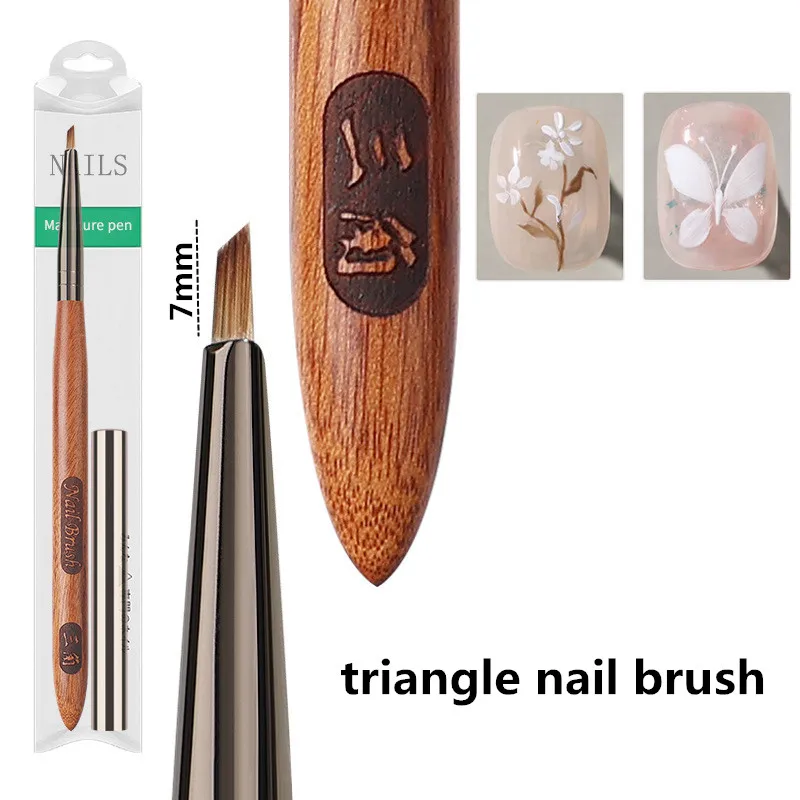 1Pcs Triangular Brush Nails Art Brush Pen 3D Tips Pattern Phototherapy Acrylic UV Gel DIY Manicure Tools