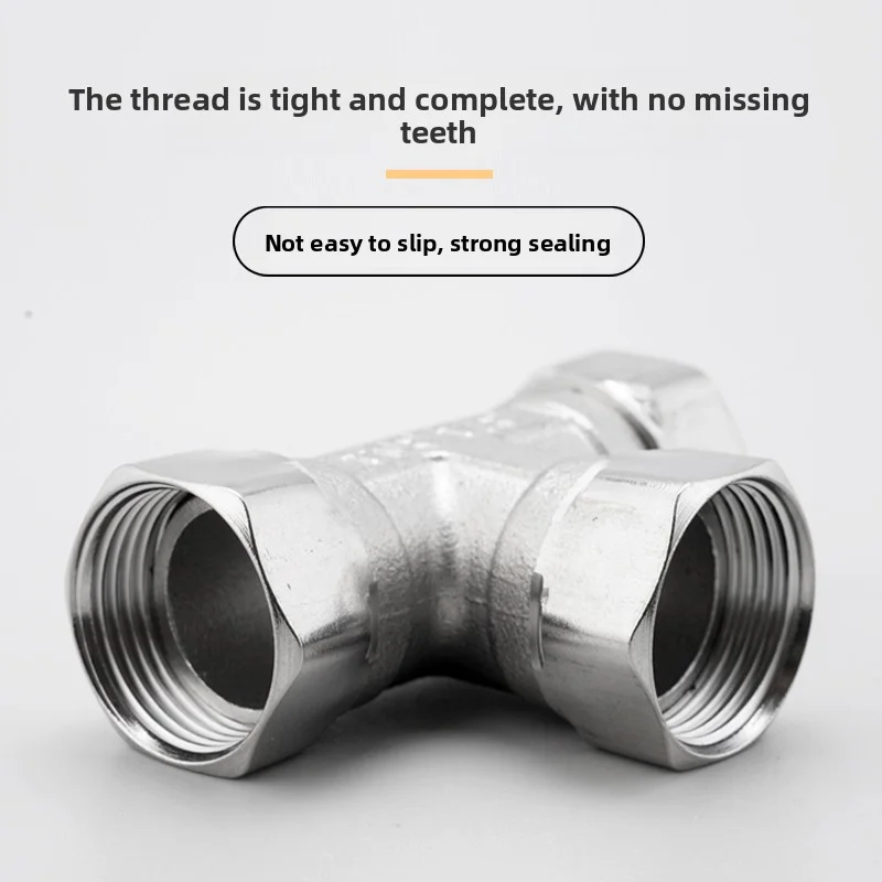 Separador de água de chuveiro em T de 3 vias G1/2 de aço inoxidável, válvula de desvio de torneira de banheiro, conversor de bico de chuveiro de vaso sanitário