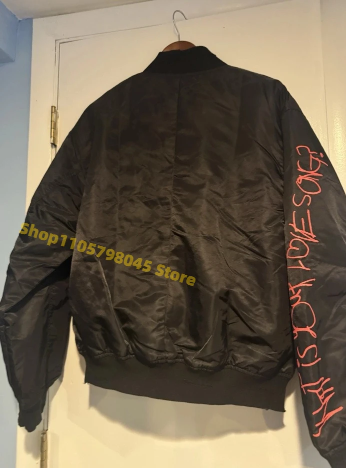 Fan Support ARIRANG 2026 Baseball Jacket Graffiti Printed Zip‑Up Bomber Coat Casual Street Outerwear for Daily Wear