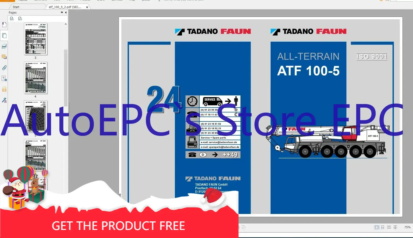 

AutoEPC Tadano Faun Mobile Crane Workshop & Part Catalog Manual Full Model DVD