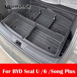 Per BYD Seal U Sealion 6 Song Plus DMI EV 2023 2024 Accessori Scatola di immagazzinaggio del bagagliaio stampato ad iniezione in materiale ABS per automobili