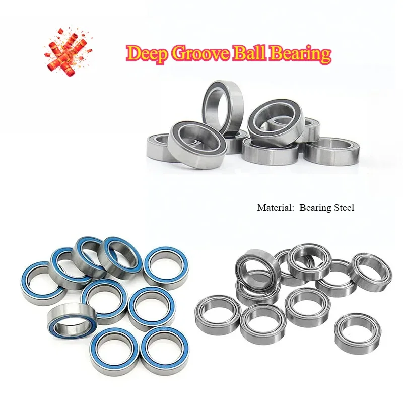 10pcs/50PCS 6700-2RS/6700ZZ Blue/Black Miniature Rubber seal Deep Groove Ball Bearing ABEC-5
