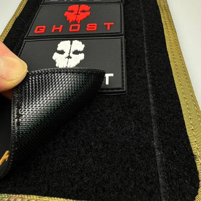 3D PVC Call of Duty Ghost Hook and Loop Patch Mask Morale Badge Luminous Patches Tactical Backpack Stickers Emblem Accessories