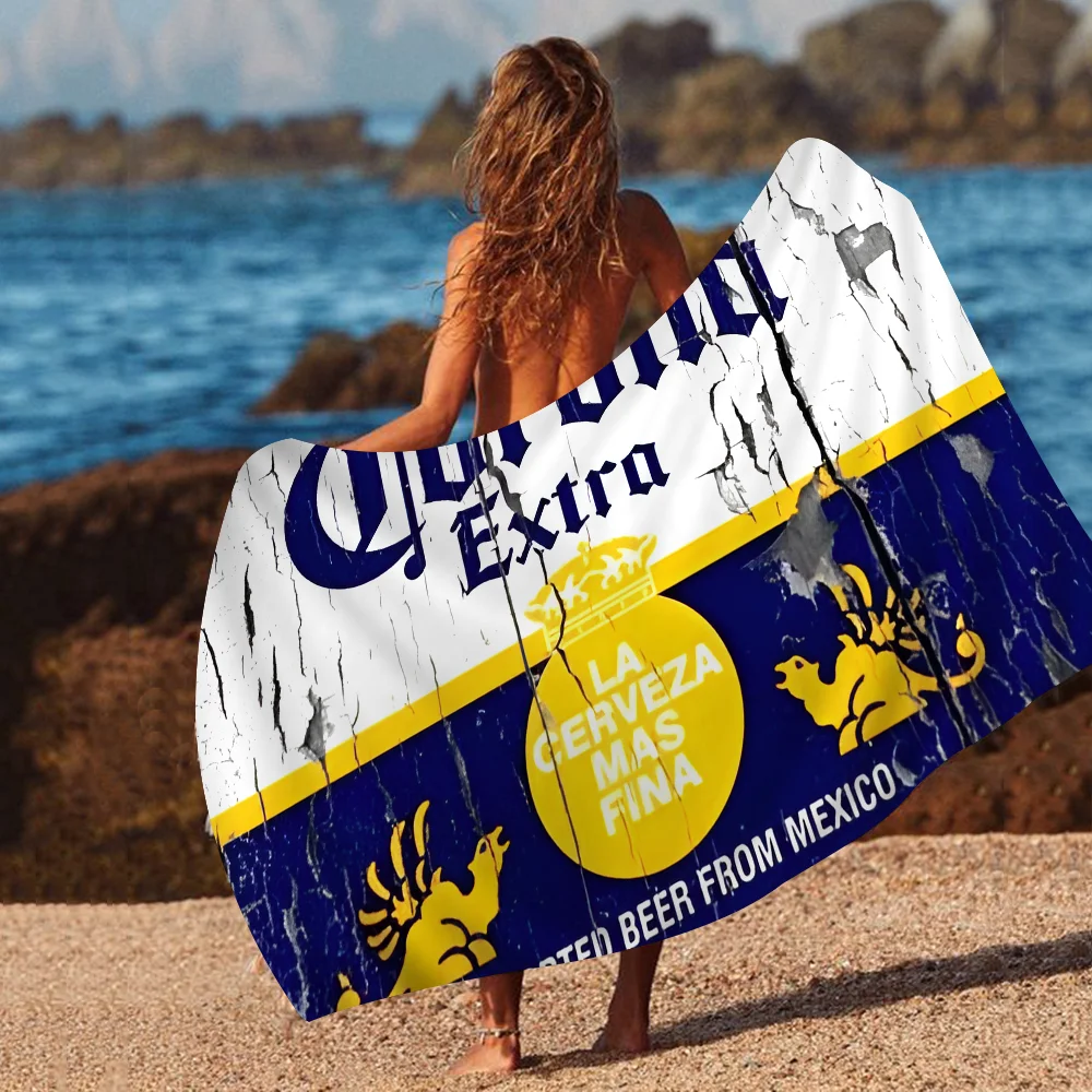 C-Corona E-Extra Beer Microfiber Beach Towel Absorbent Quick dry Soft Yoga Swimming Resort Mountain Climbing Towel