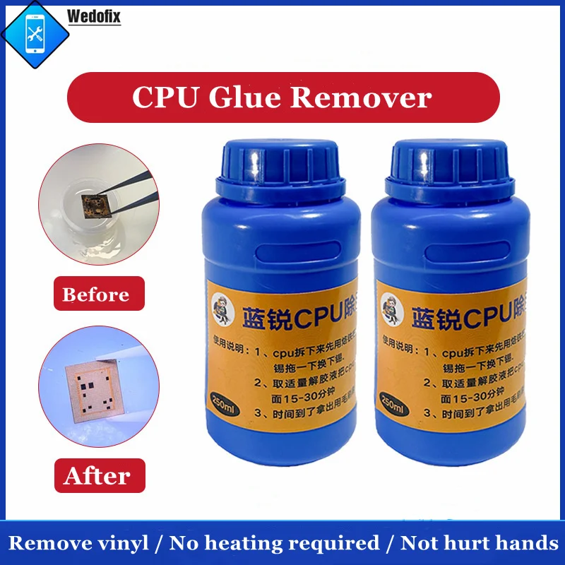 CPU Glue Remover 250ml NAND IC Black Glue Remove Liquid Syringe for Samsung iPhone Mobilephone Repair