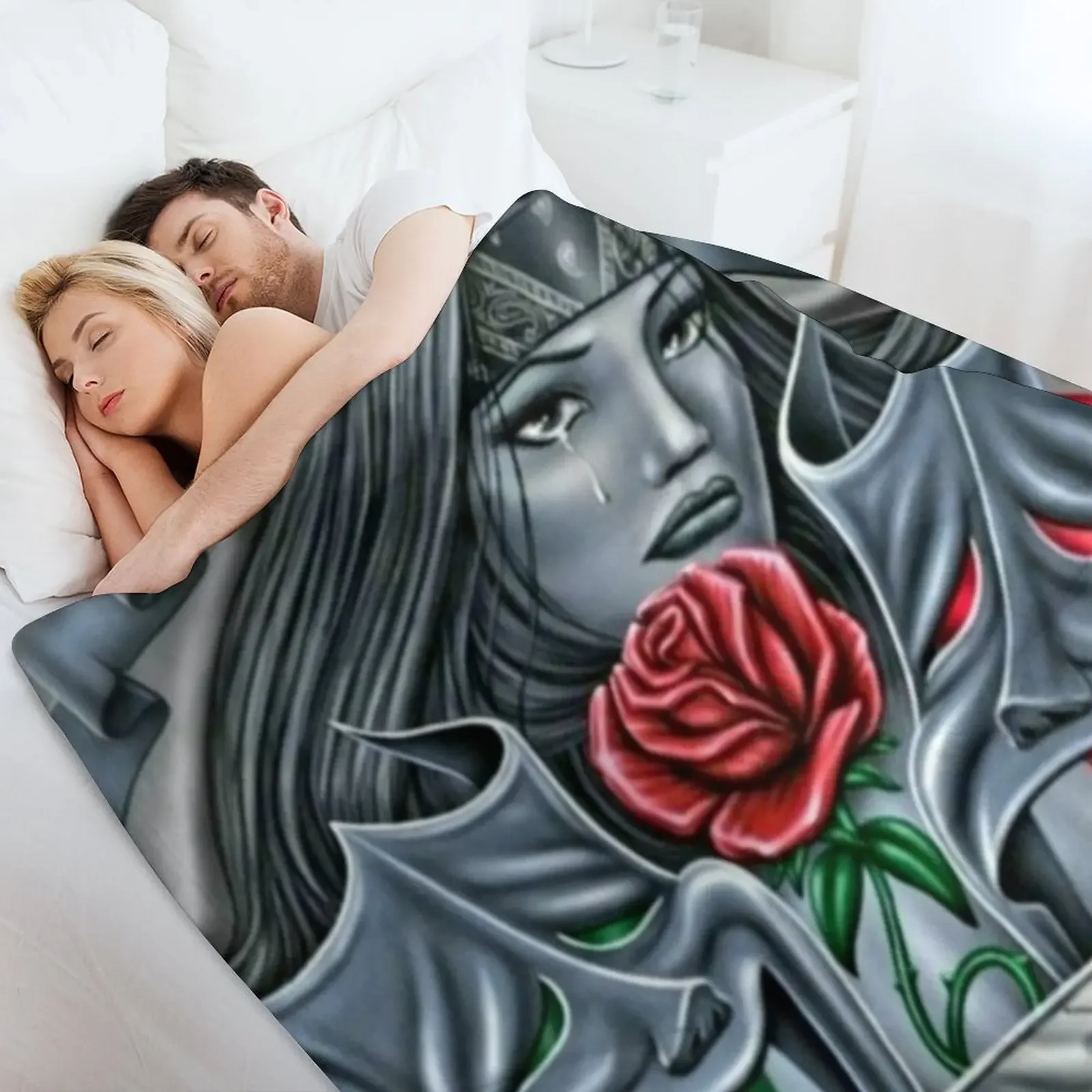 Smile now cry later, chicana Throw Blanket Shaggy Furry Soft Blanket for Bedroom Living Room view 4