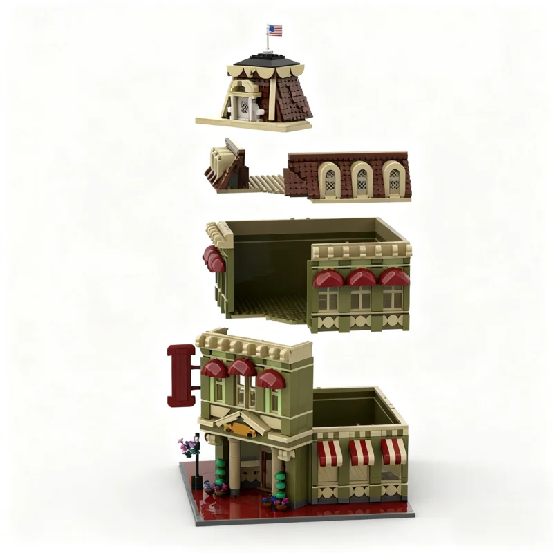 3451 pz MOC Regno Magico Arti di Cristallo Modello Building block Architettura Assemblare regalo Di Natale giocattoli FAI DA TE Creativo Mattoni Per Bambini