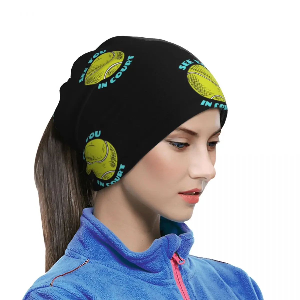 See You In Court Funny Tennis Player Bandana Neck Gaiter Printed Face Scarf Running Headwear For Men Women Adult Breathable