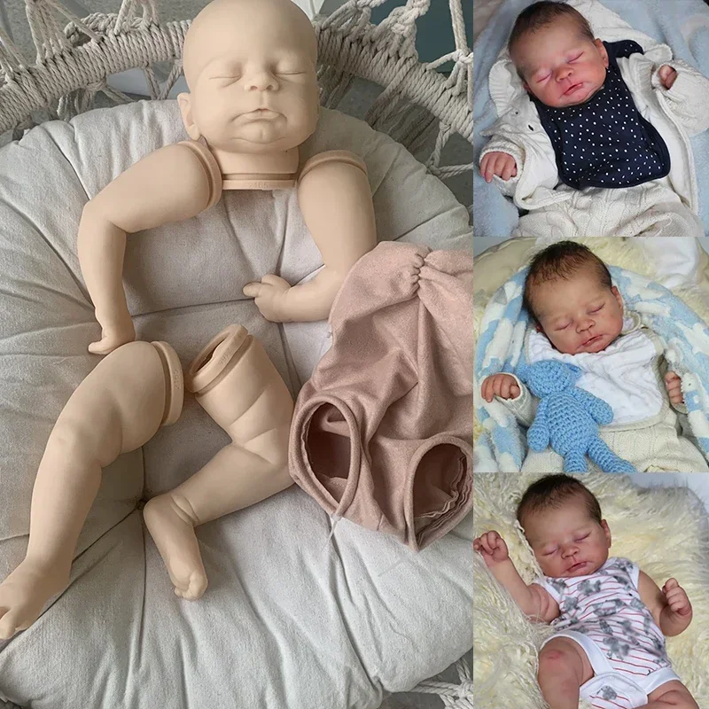 21inch Timothy Reborn Doll Kit Sleeping Baby Lifelike Fresh Color Soft Touch Unpainted Doll Parts DIY Toys