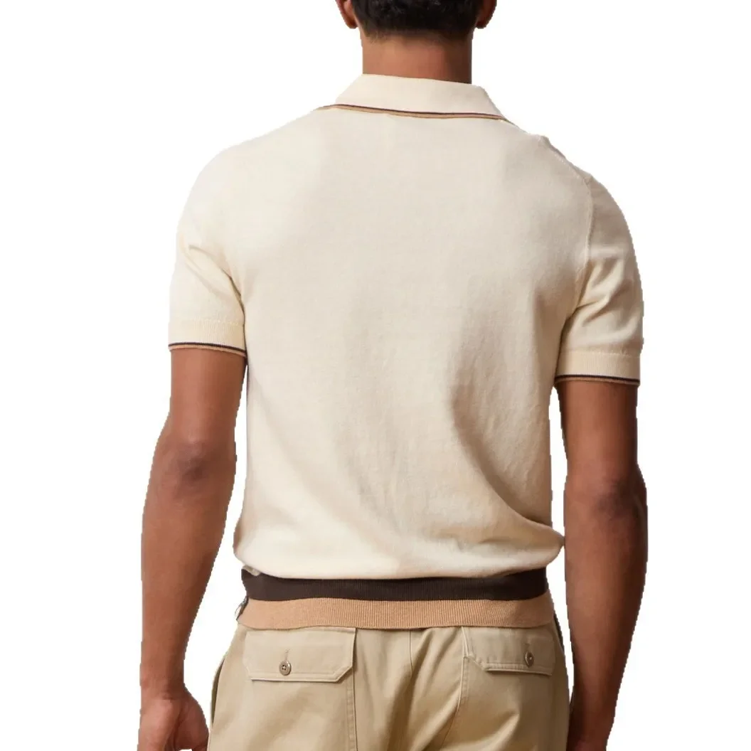 European American 2026 Men Color-coded Short Sleeve Turn-down Collar Simple Basic Daily Trendy Polo Shirts New Fashion Male Tops